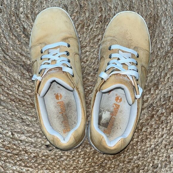 Timberland Merge Leather Suede Wheat Casual Sneakers size 9.5M - Picture 5 of 6